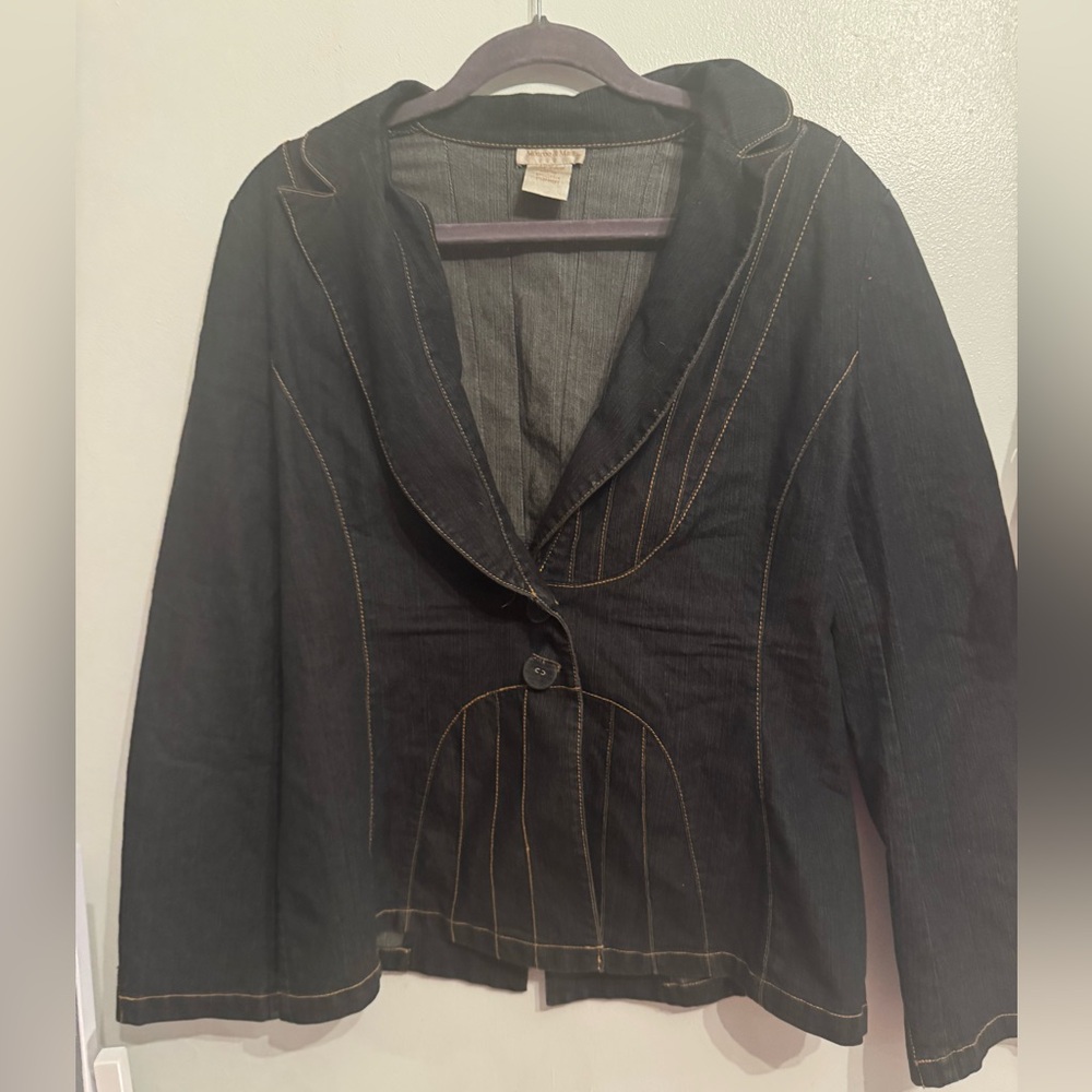 Monero and Main size 12 Women's Denim Blazer Jacket - Picture 2 of 3